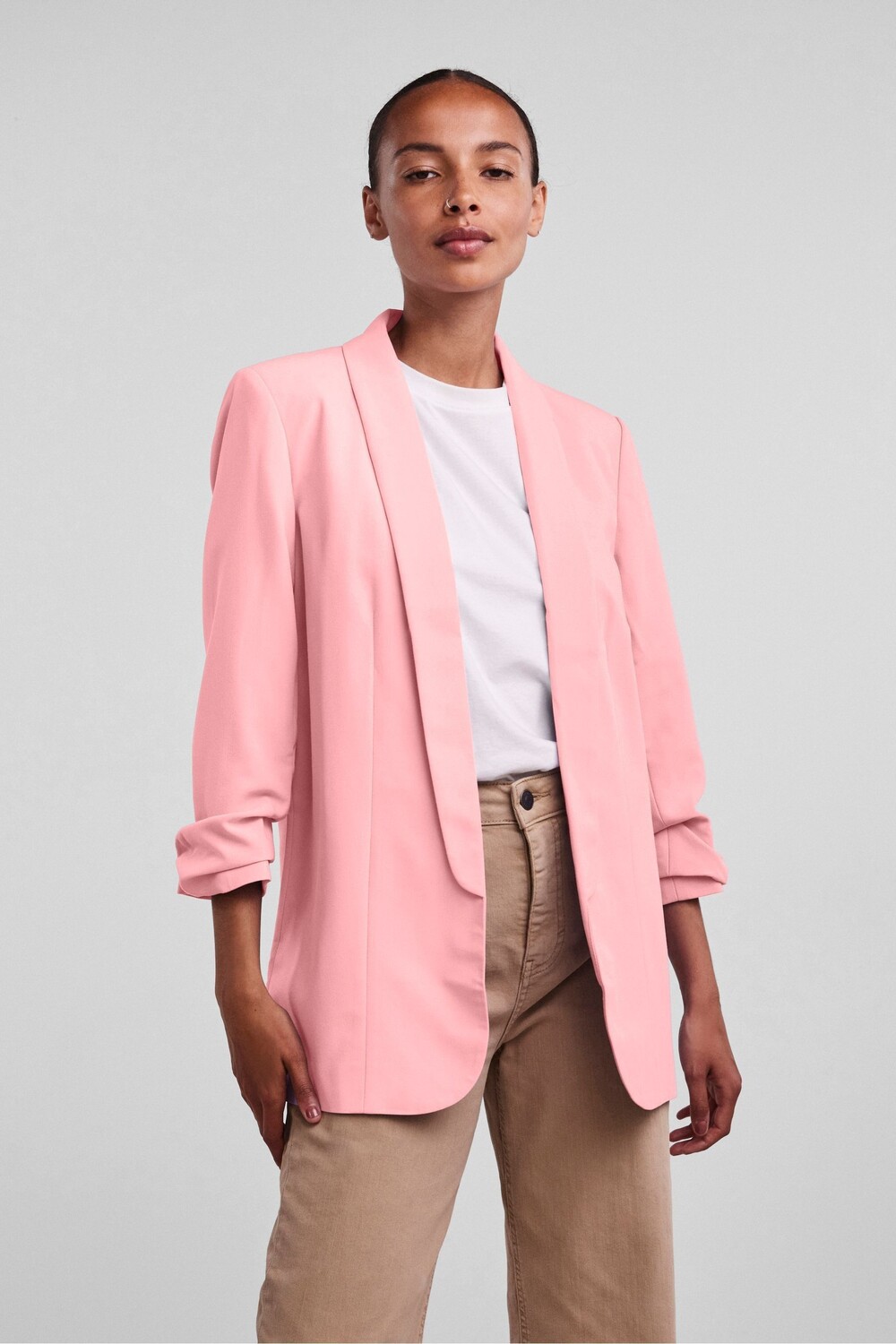 

Свободная куртка Pieces Workwear с присборенными рукавами PIECES, розовый