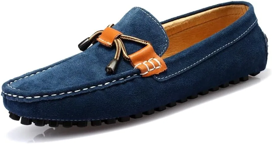 Лоферы мужские из нубука, кожаные, Deep Blue PUGHGAETZF