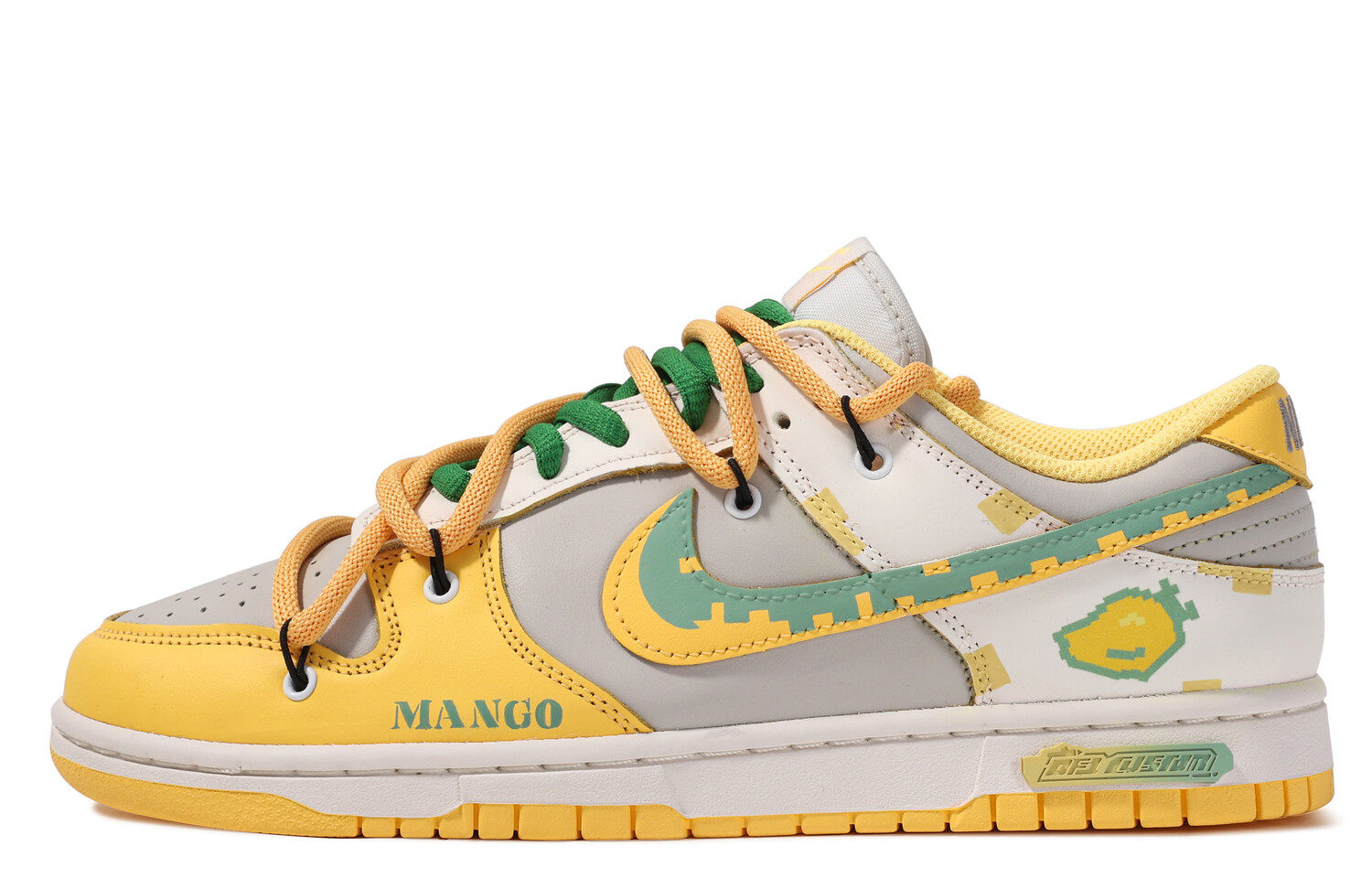 

Кроссовки Nike Dunk Skateboard Shoes Women's Low-Top Yellow Green