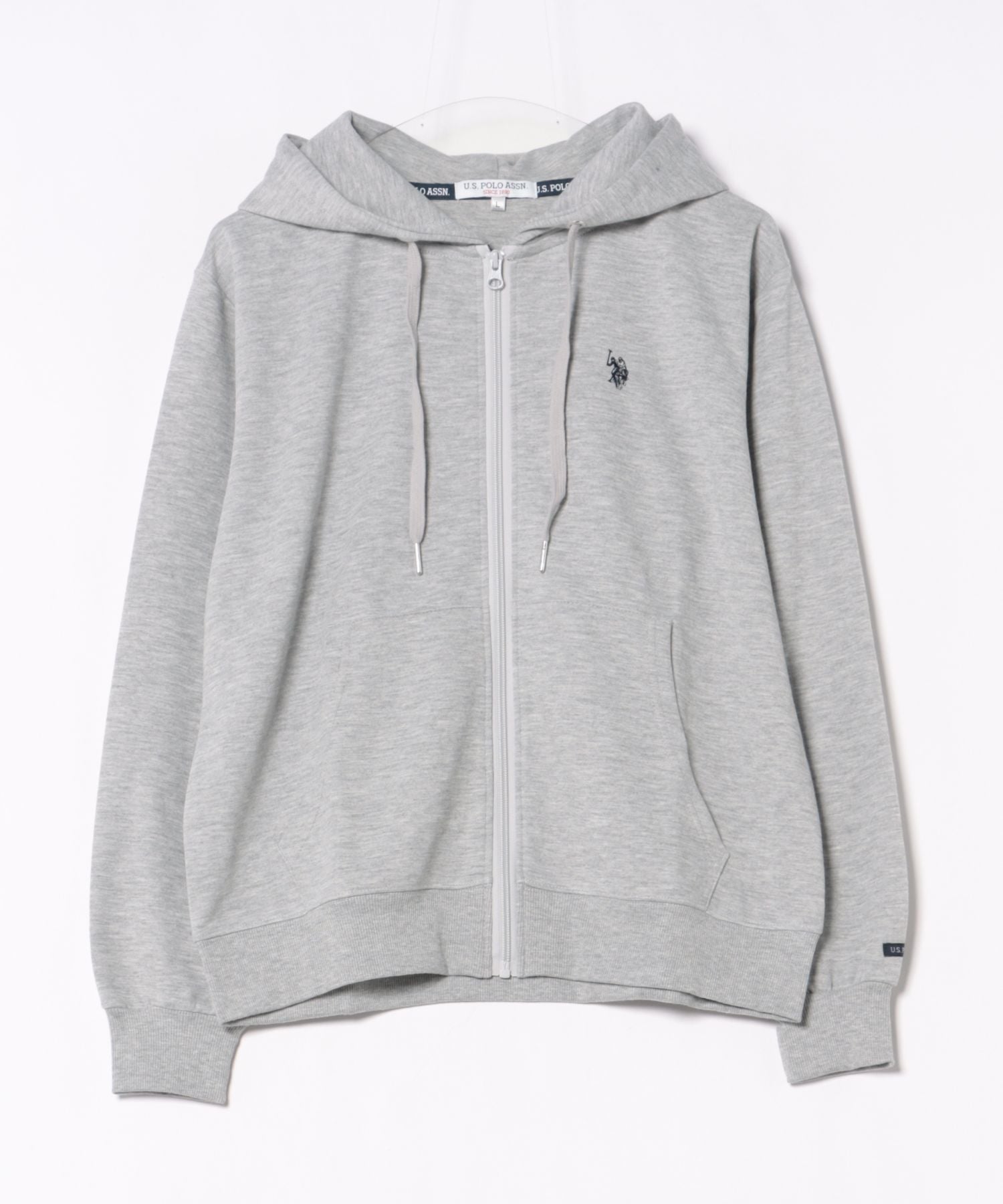 Американская ассоциация поло / (Запад) Картонная толстовка на молнии U.S. Polo Assn., Heather Gray