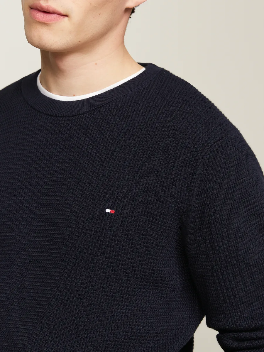 

Свитер Tommy Hilfiger с круглым вырезом "REFINED STRUCTURE CREW NK" с тонкой структурой, цвет Desert Sky