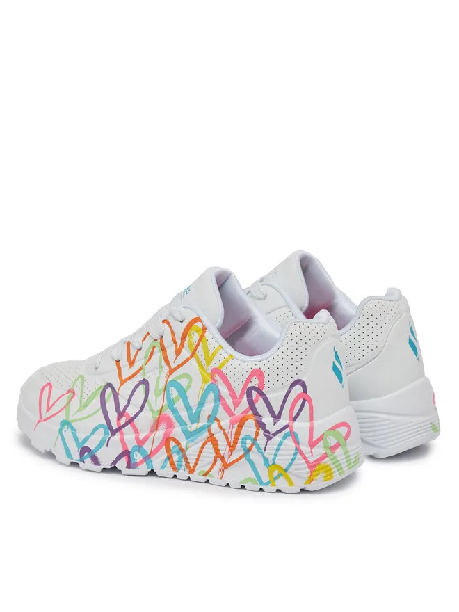 Skechers Кроссовки Uno Lite Spread The Love 314064L/WML белые — фото 3