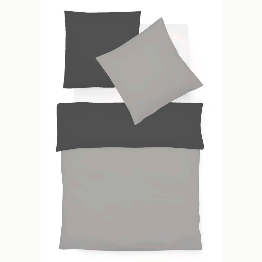 

Постельное белье Fleuresse Interlock Jersey Черный Премиум Tornio 135х200 см + 80х80 см серый