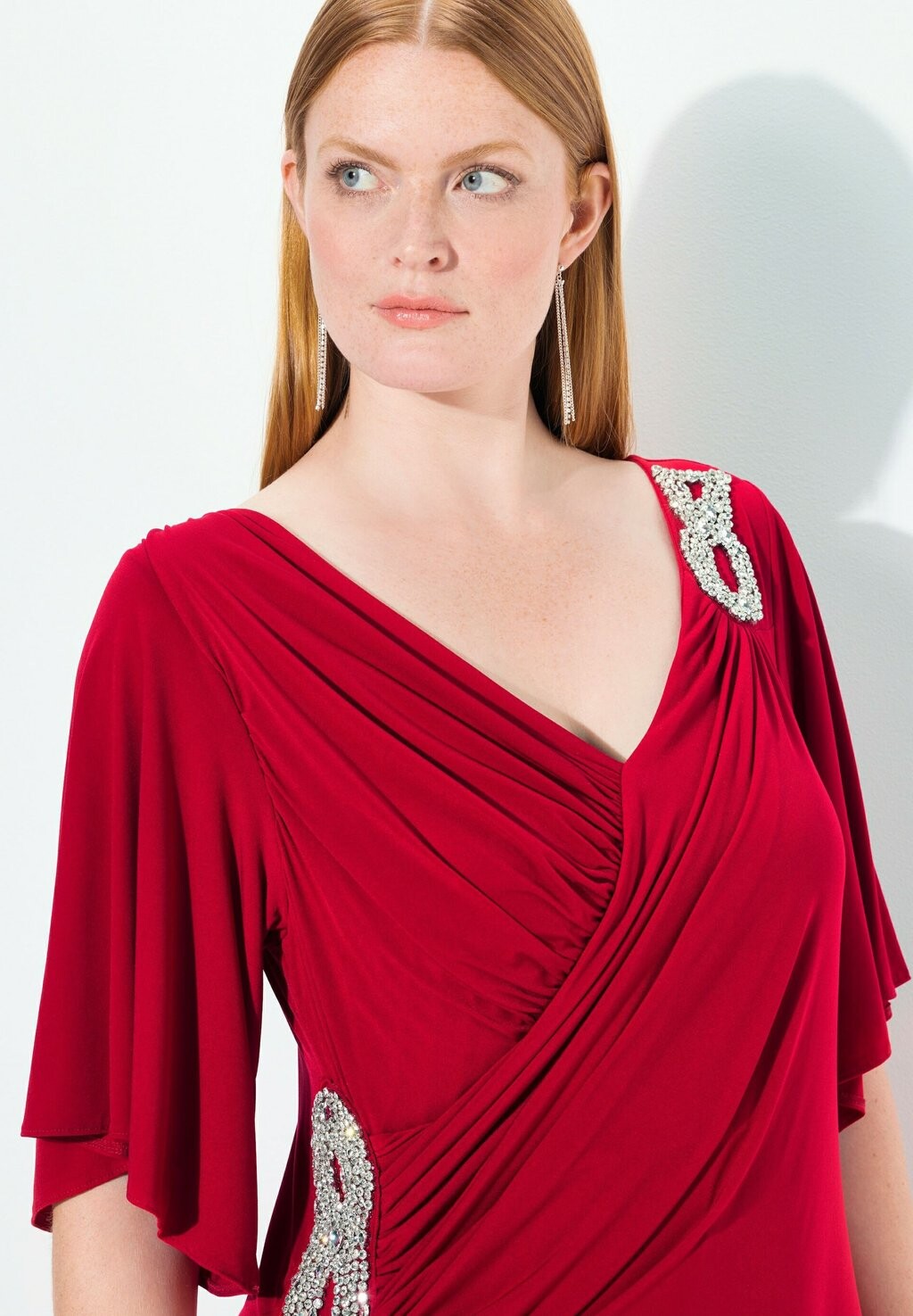 

Одежда для особых случаев DRAPED SILHOUETTE EVENING Ulla Popken, светло-красный