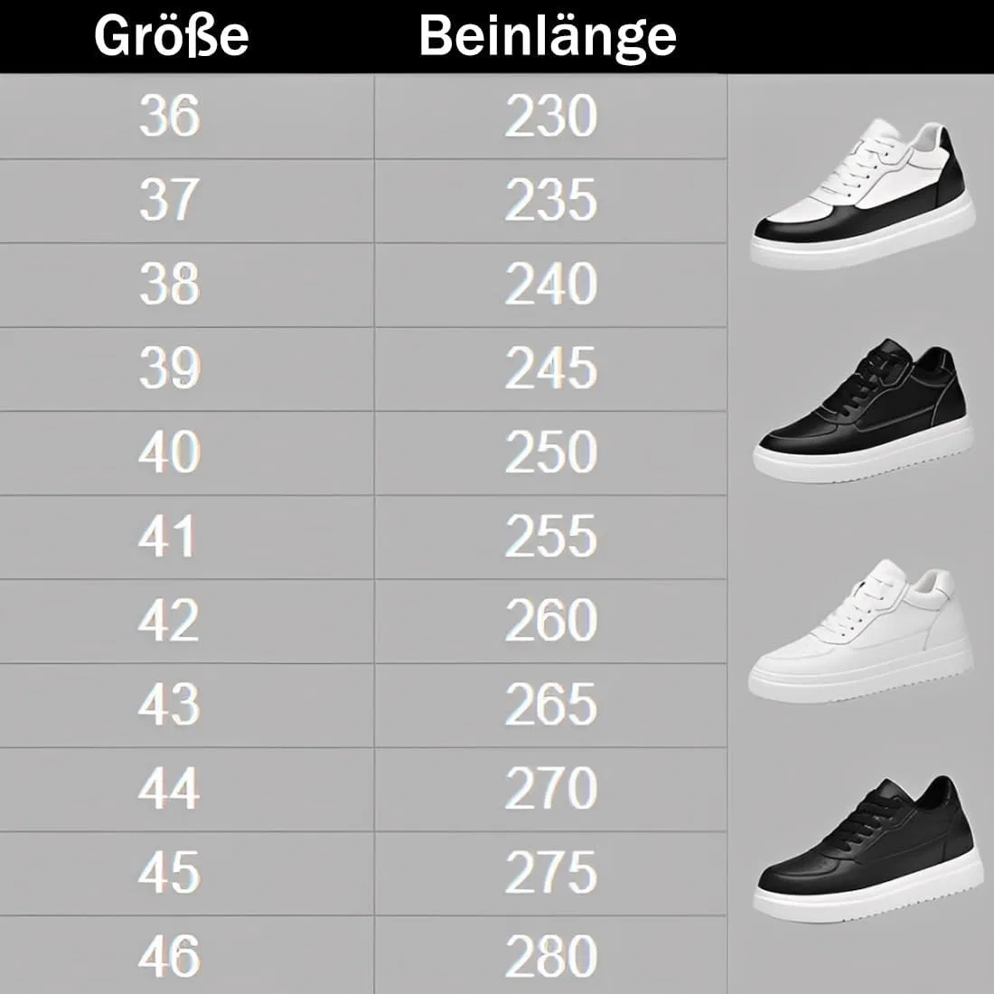 Кроссовки Elevate Shoes for Men and Women, Shoes with Risers for Men, Height Increase 4/6/8/10 cm, Breathable, Non-Slip, Invisible Ruileyou, Black 10 Cm — фото 3