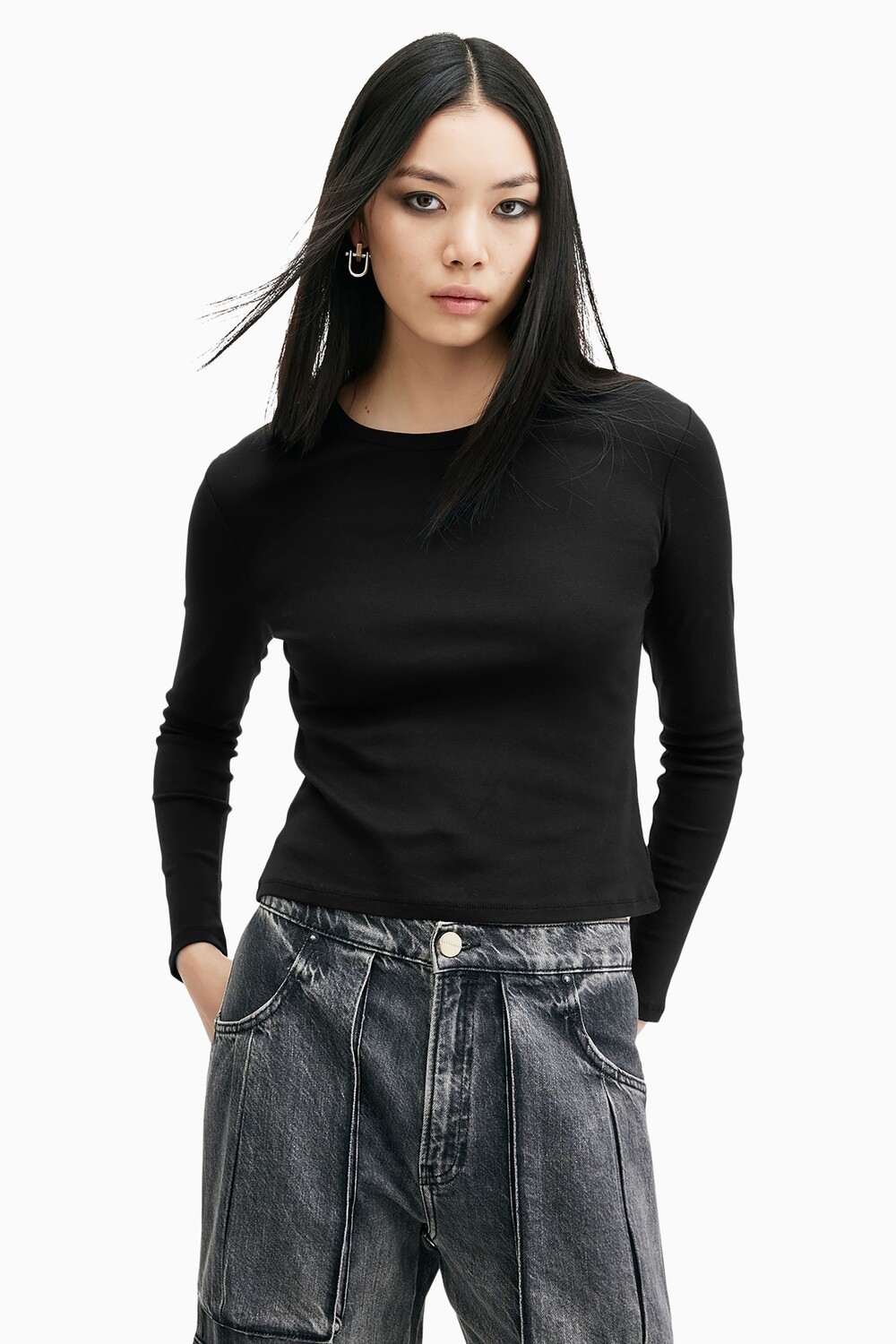 

Футболка с длинными рукавами Allsaints Stevie All Saints, черный