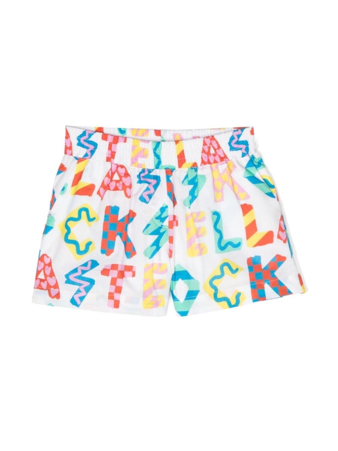 

Stella McCartney Kids шорты с эластичным поясом и логотипом, белый