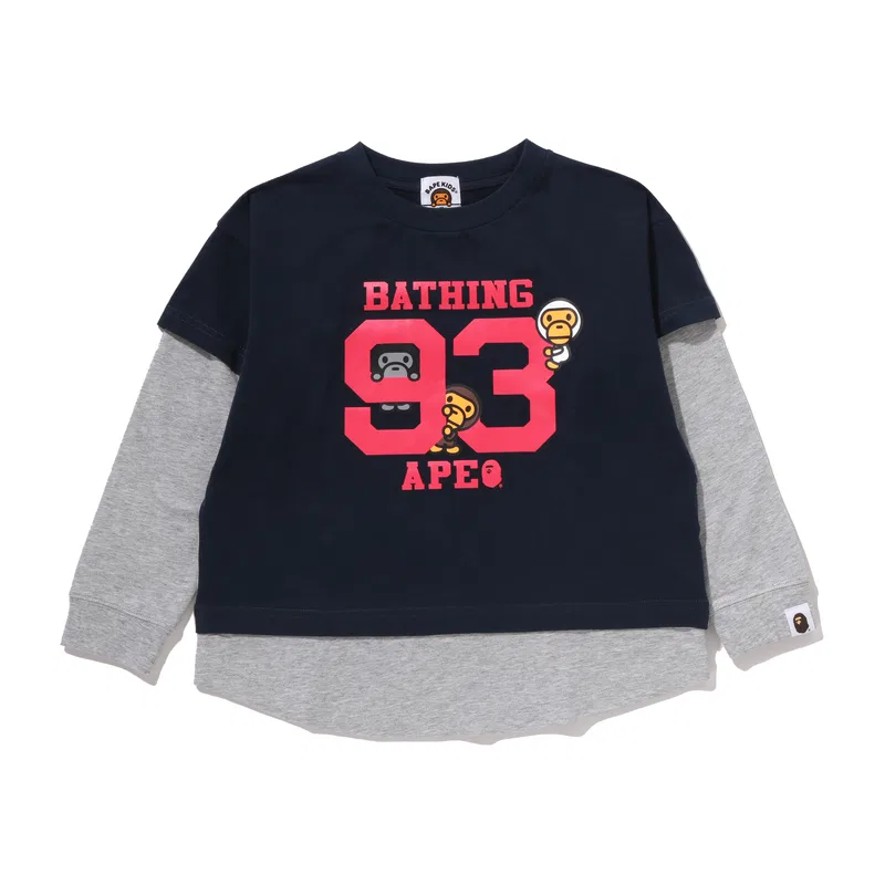 Футболка с круглым вырезом A BATHING APE Navy Blue