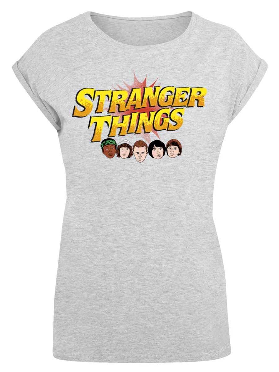 

Рубашка F4NT4STIC Stranger Things Comic Heads Netflix TV Series, пятнистый серый