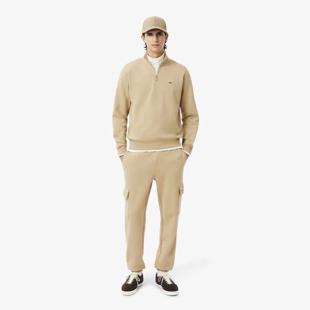 Мужские бежевые спортивные брюки карго от Lacoste