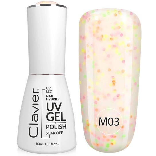 

Гибридный лак для ногтей M03 Candy Sprinkles, 10 мл Clavier, Luxury Multi Flavors