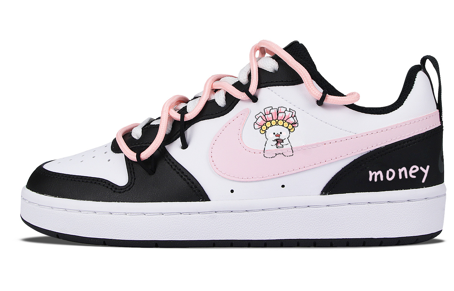 

Кроссовки Nike Court Borough Skateboard Shoes Women's Low-Top Pink, Черный, Кроссовки Nike Court Borough Skateboard Shoes Women's Low-Top Pink