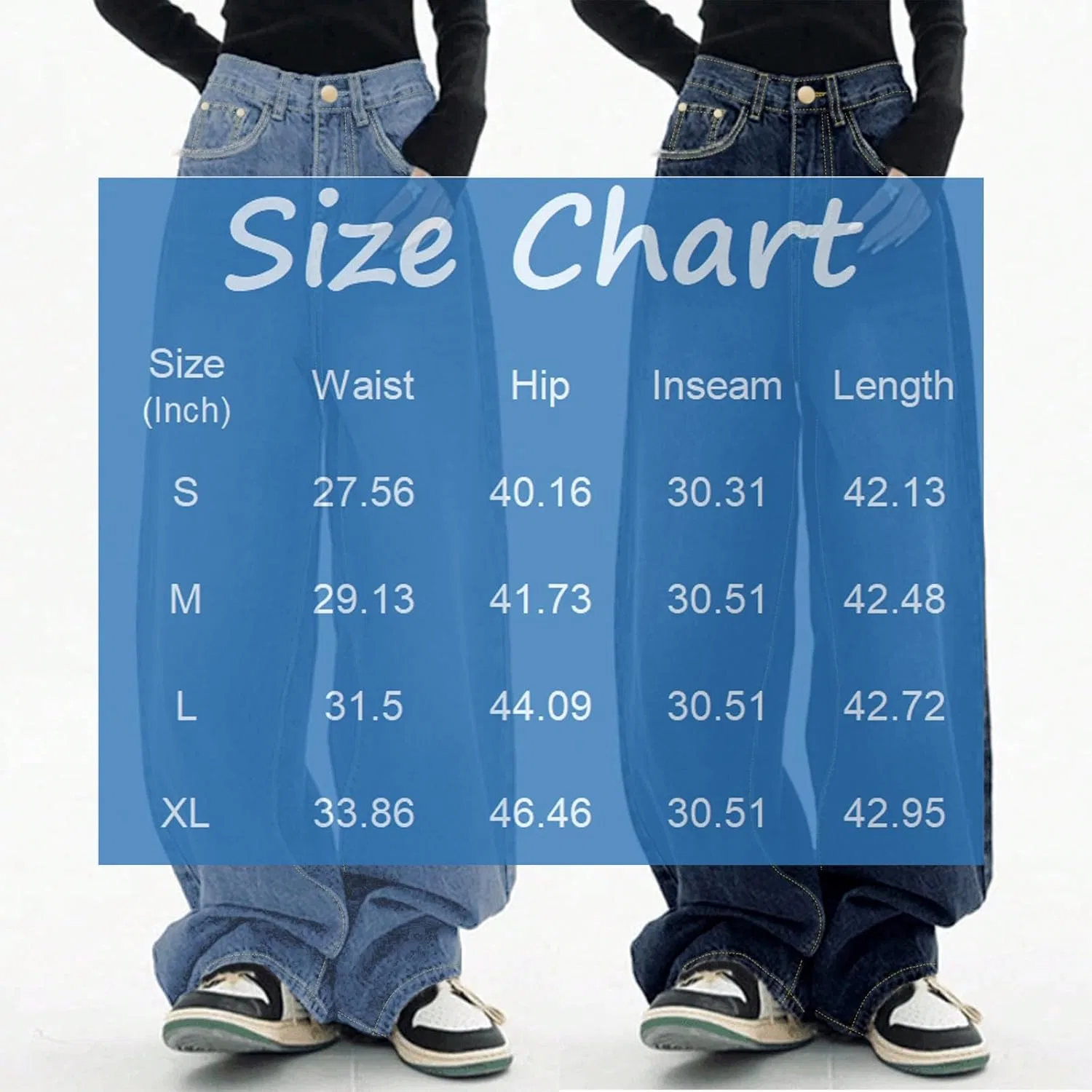 Джинсы свободные Baggy Cargo Pants, light blue — фото 4