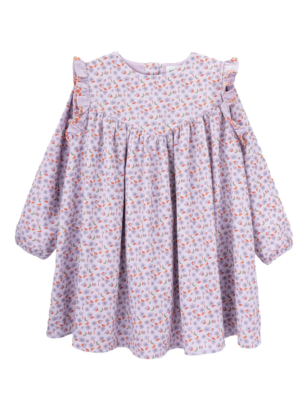 

Платье с оборками и цветочным принтом Knot, фиолетовый