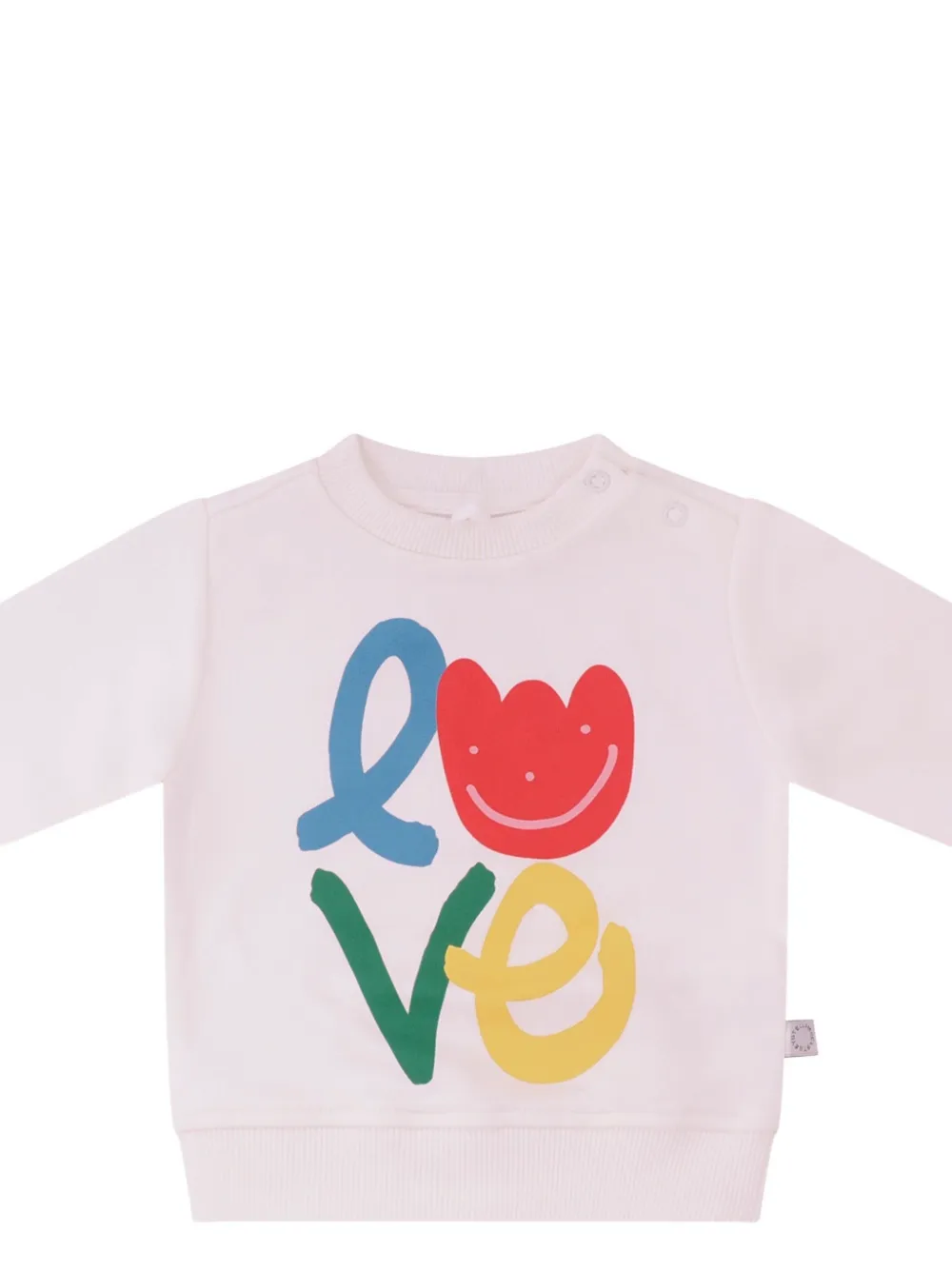 Свитер с круглым вырезом и графическим принтом Stella Mccartney Kids, белый — фото 3