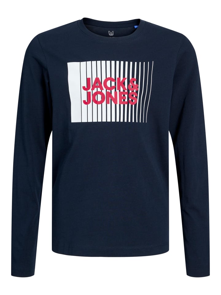 

Рубашка с длинным рукавом JACK & JONES Junior, темно-синий
