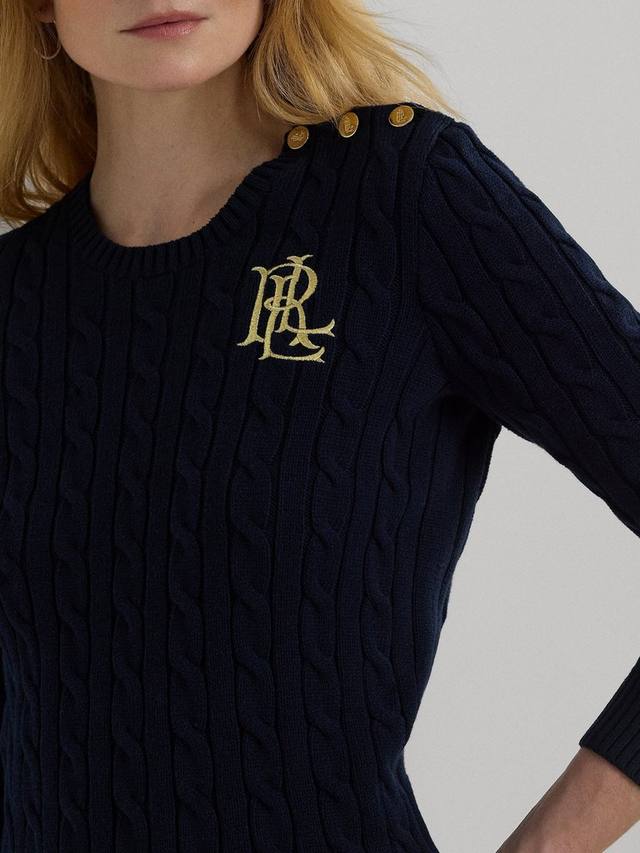 Джемпер кабельной вязки montiva Ralph Lauren, цвет Lauren Navy — фото 3
