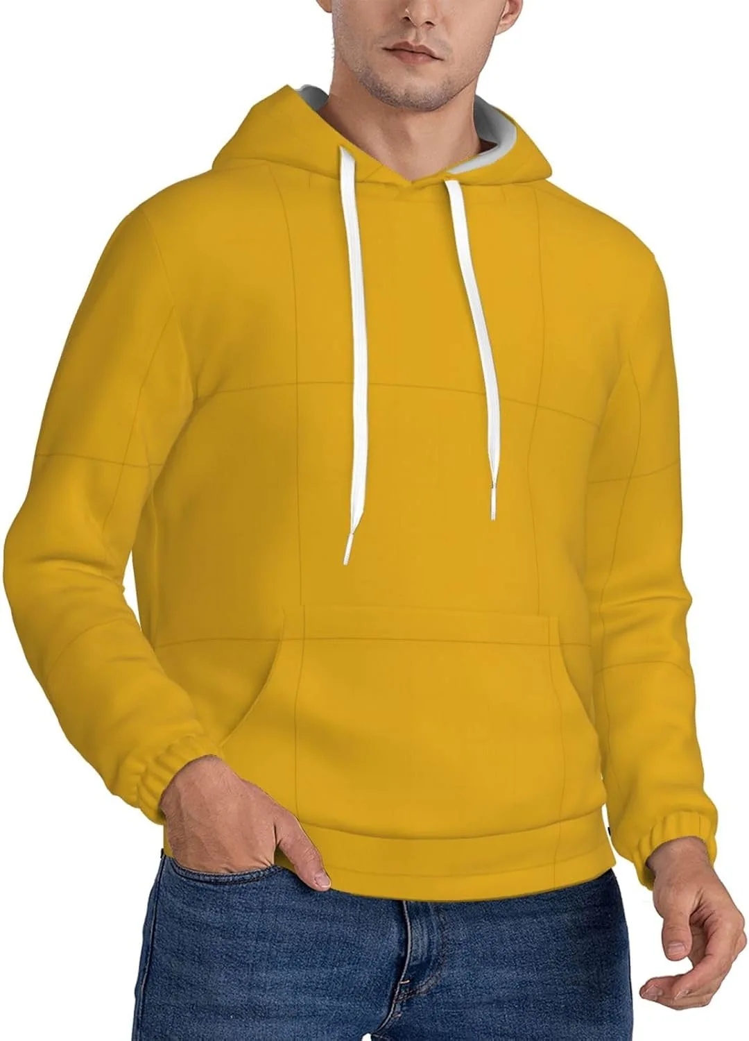 

Мужская флисовая толстовка с капюшоном Mustard Yellow JaoXer