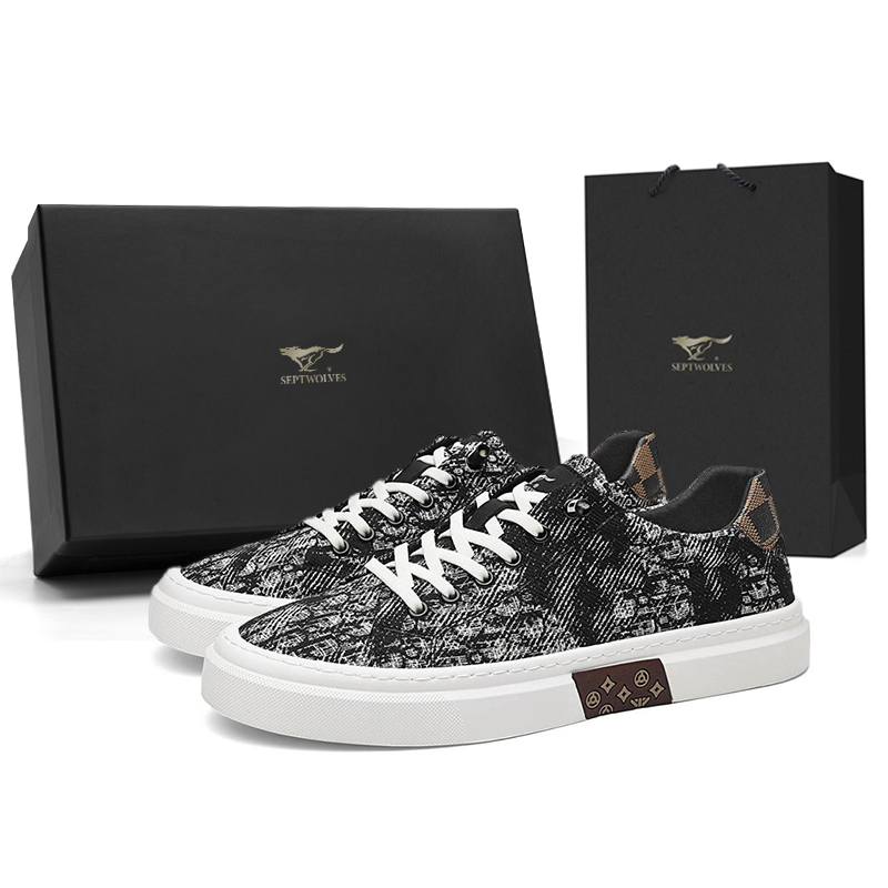 

Низкие мужские кроссовки SEPTWOLVES, Black (Standard Leather Shoe Size)