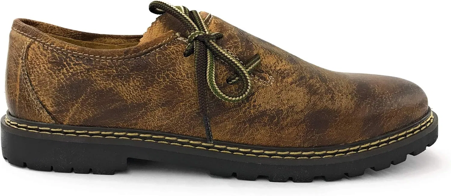 Krüger Dirndl GmbH Мужские кроссовки Krüger Buam Trachtenhaferl Robbie | Традиционная обувь | Модель: 9659-7 Коричневый