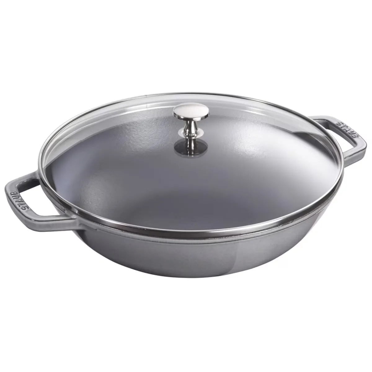 

Вок Staub, чугун, 4.4 л, 30 см, темно-серый