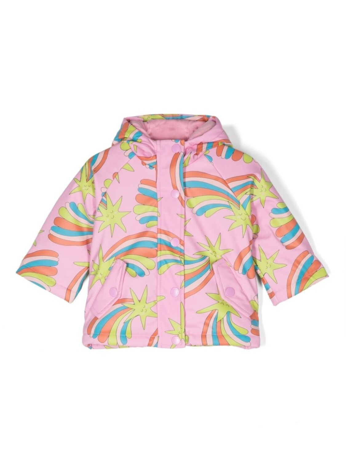 

Stella McCartney Kids плащ с принтом Shooting Stars, белый
