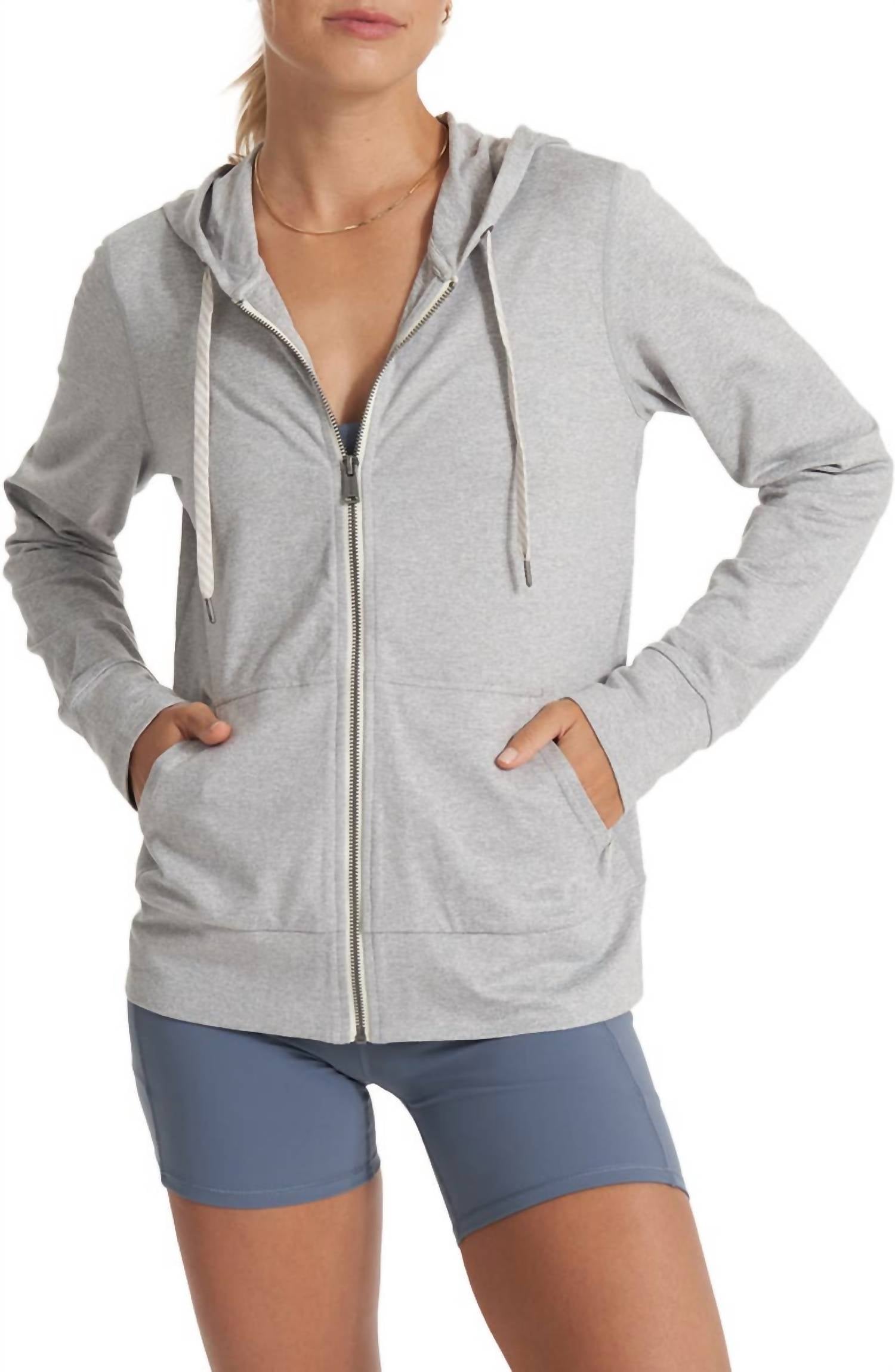 

Женская толстовка с капюшоном Halo Performance 2.0 в цвете Pale Heather Grey Vuori