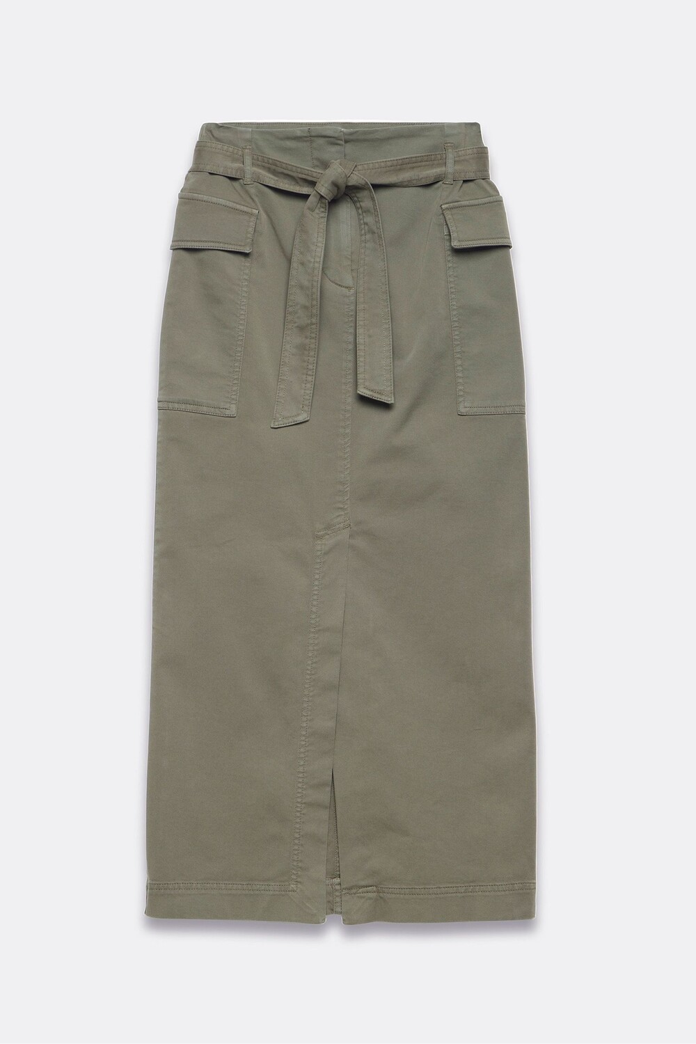 

Юбка миди из хлопка Mint Velvet, хаки