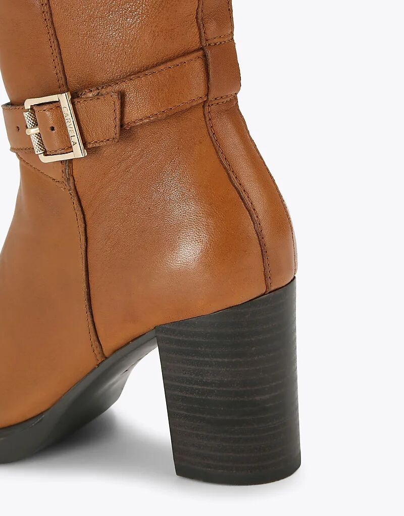 Высокие сапоги Carvela Silver 2 из светло-коричневой кожи — фото 4