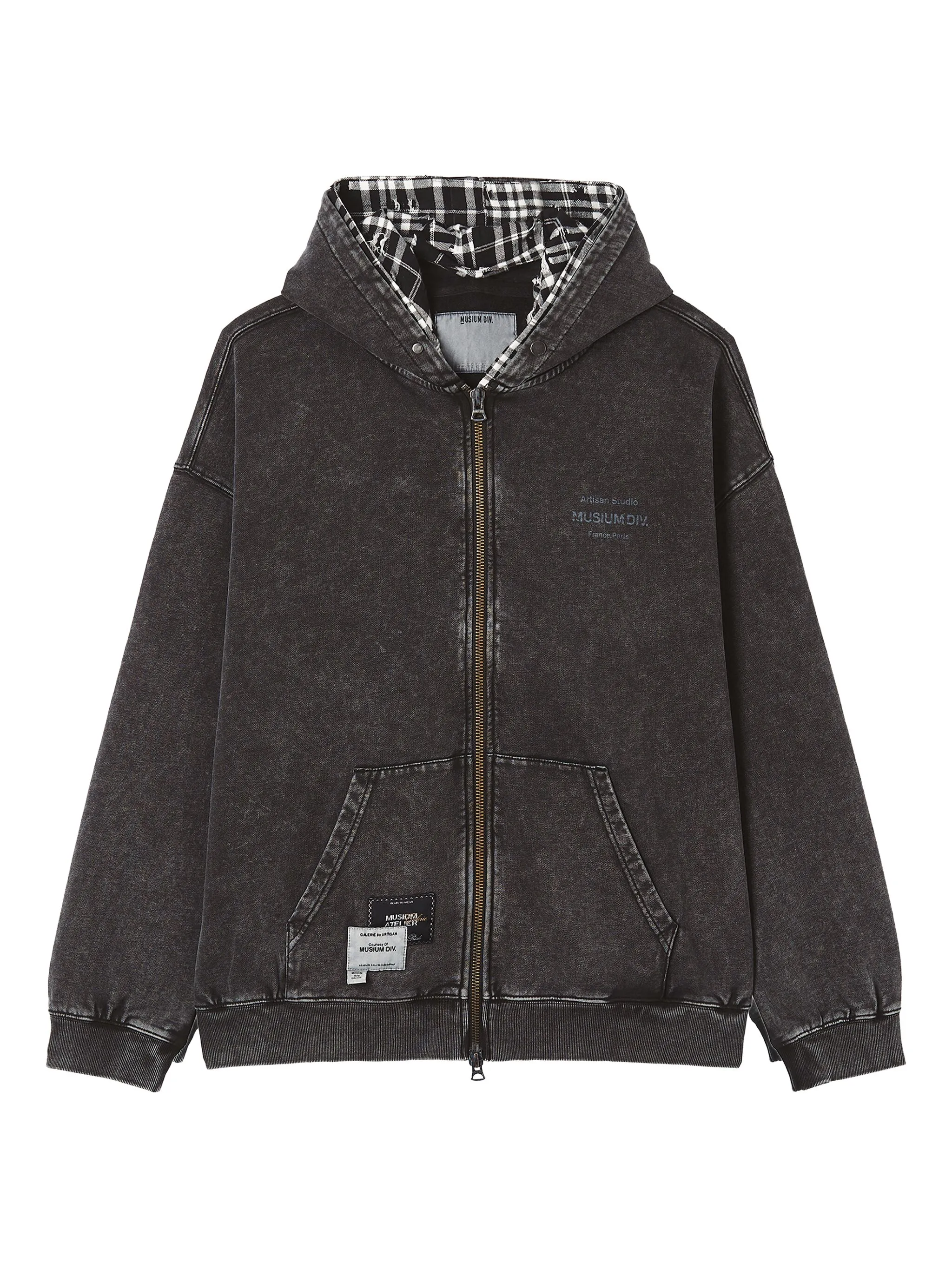 

Толстовка на молнии с капюшоном Musium Div., черный