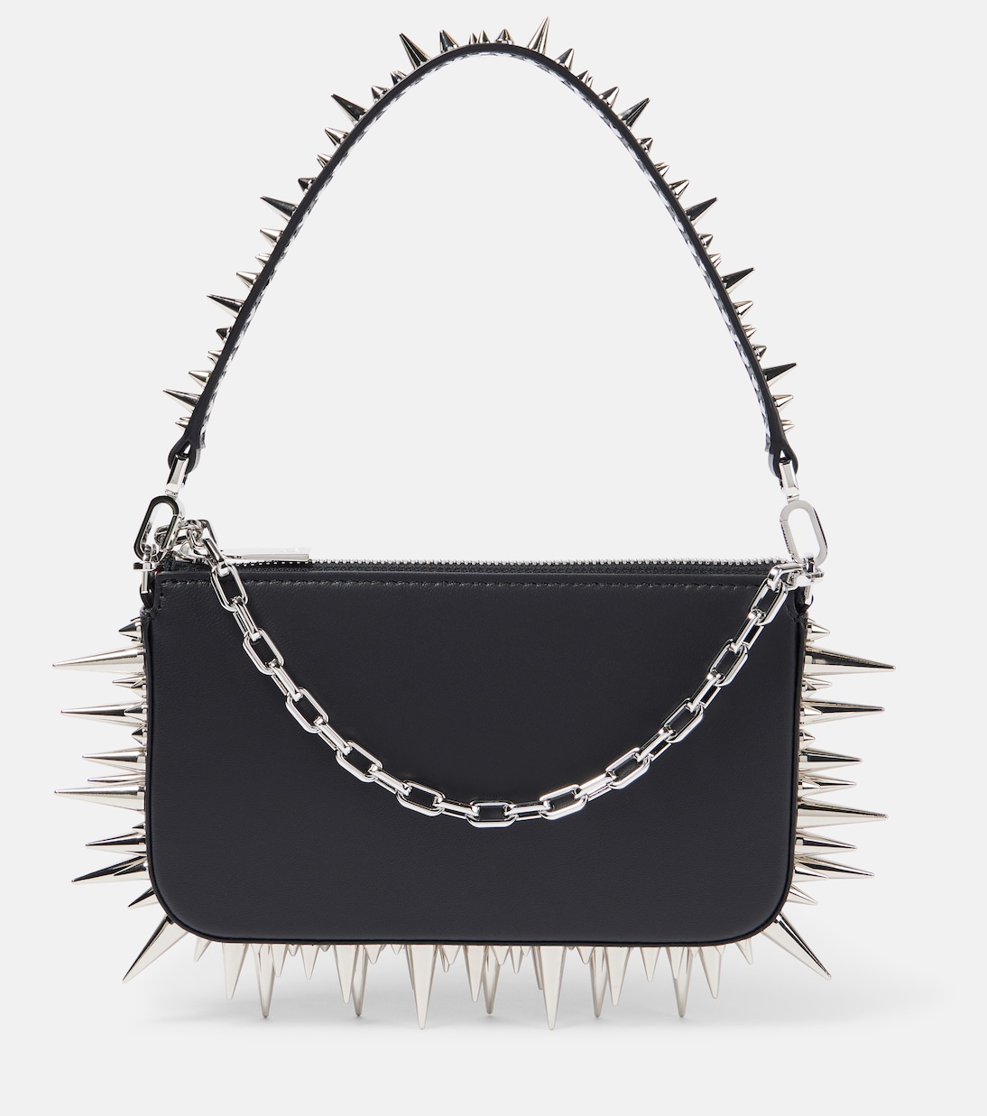 

Loubila Мини-сумка через плечо из кожи с шипами Christian Louboutin, Black / Silver