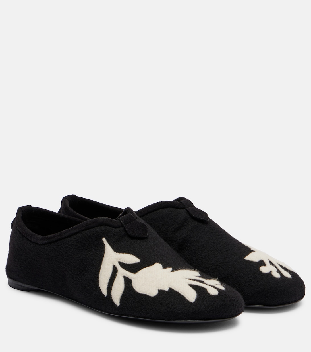 Вышитые балетки Floaty Loro Piana, черный