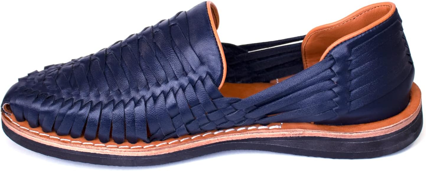 Мужские сандалии oTeii Huarache, мексиканские сандалии Huaraches для мужчин, ручной работы из премиальной кожи, темно-синий — фото 4