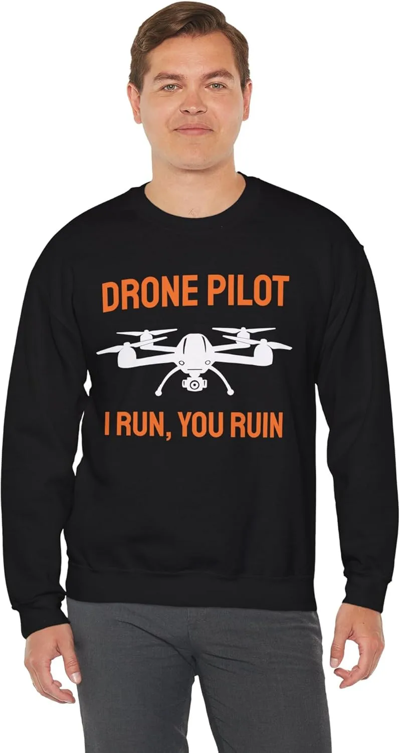 Свитшот Drone Pilot I Run You Run Funny Trending Unisex — фото 2