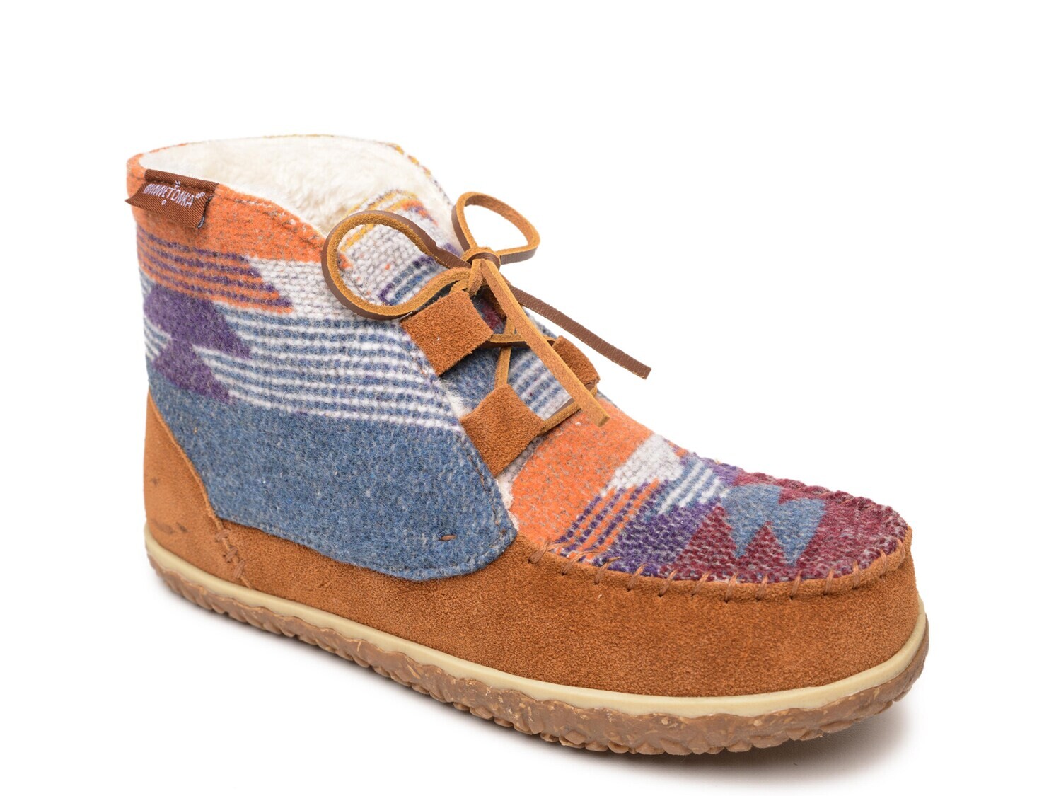 Тапочки-сапожки замшевые Minnetonka Torrey, коричневый