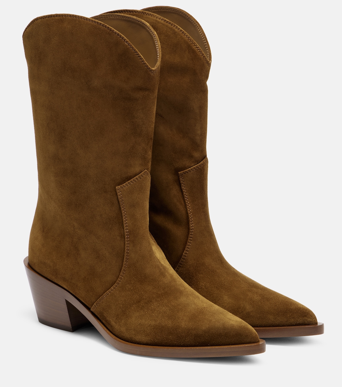 Замшевые ботильоны Western 45 Gianvito Rossi, Texas