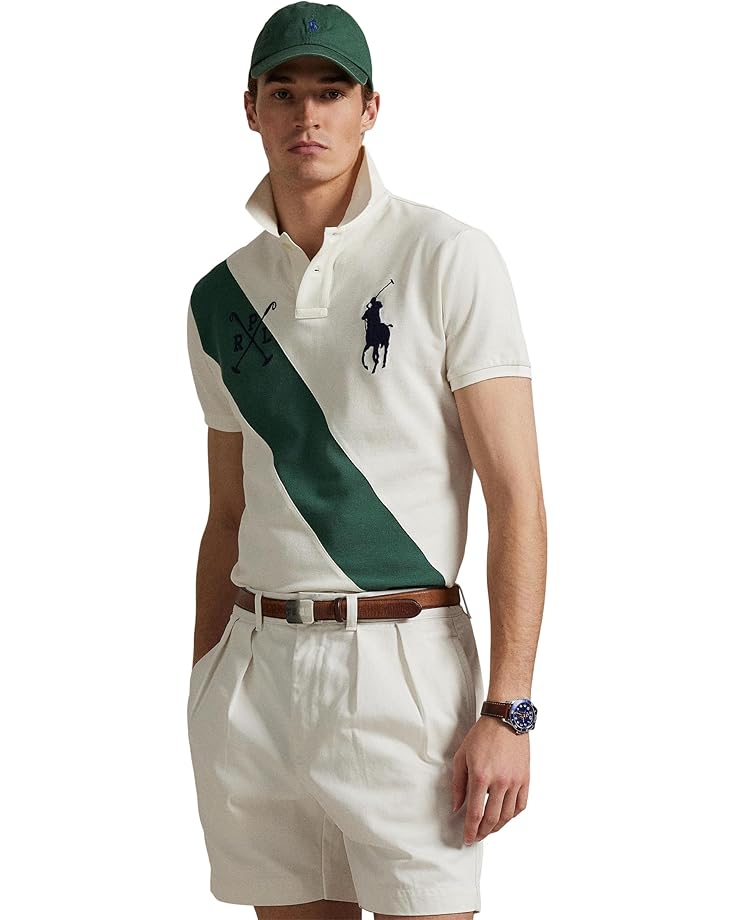 

Поло Polo Ralph Lauren Classic Fit Big Pony Mesh Polo Shirt, цвет Nevis/Washed Forest