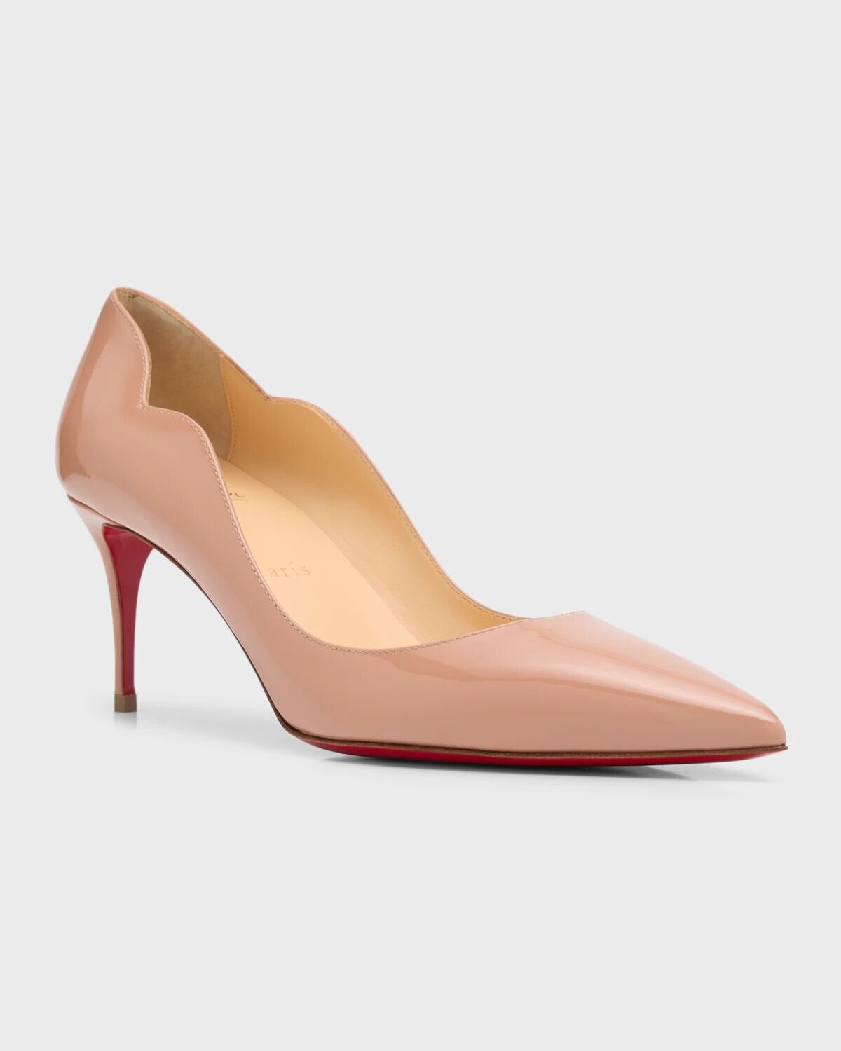 Туфли Hot Chick на лакированной красной подошве Christian Louboutin, цвет Blush — фото 3
