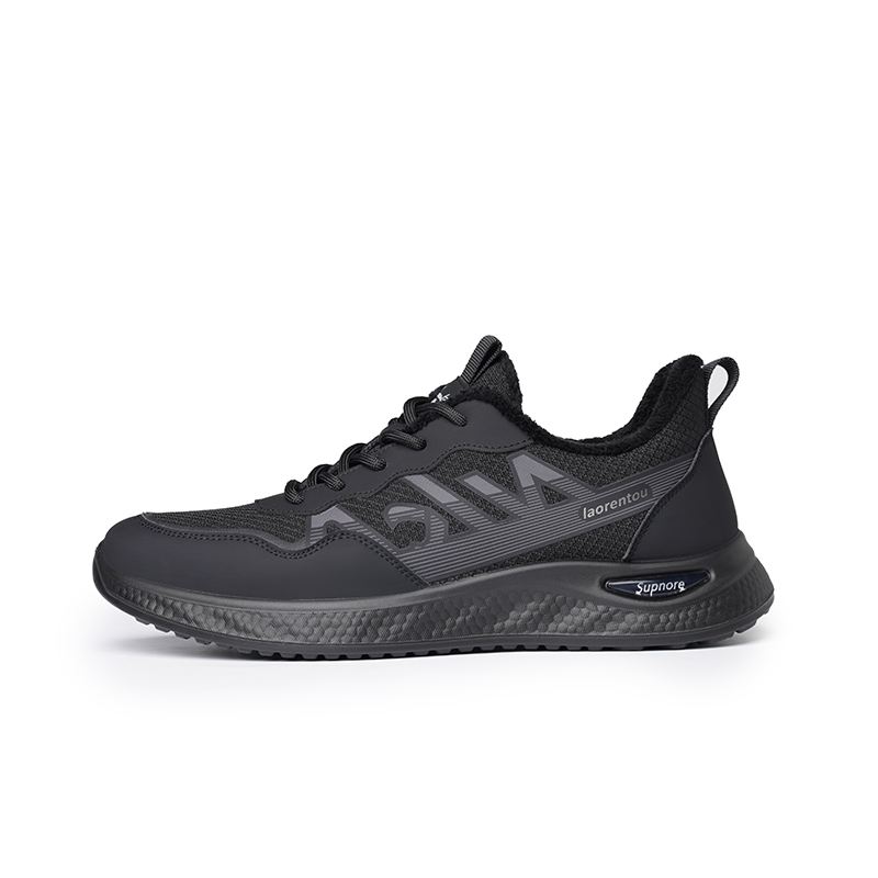 

LAORENTOU Мужские прогулочные ботинки низкие черно-серые с черной флисовой подкладкой, цвет Black Fleece-Lined