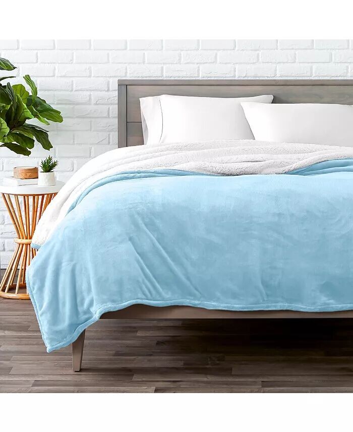

Флисовое одеяло из шерпы Bare Home, синий