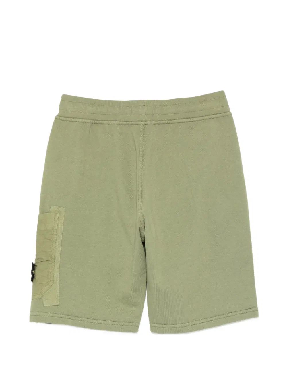 Хлопковые шорты с нашивкой логотипа Stone Island Junior, зеленый — фото 2