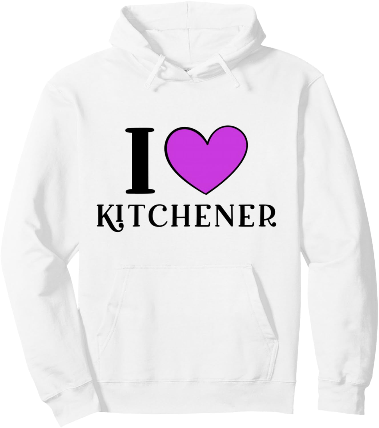 

Толстовка с надписью «Я люблю Китченер, Канада» Kitchener Canada Love Apparel, белый