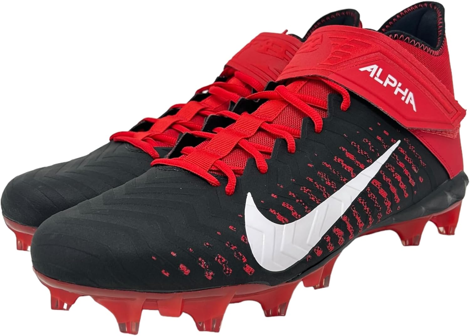 

Футбольные бутсы Nike Alpha Menace Pro 2 Mid для мужчин, Black/Crimson Red-White