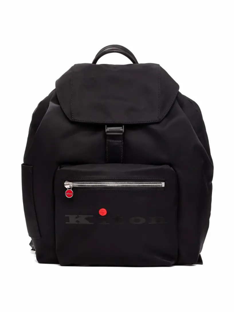

Текстильный рюкзак с логотипом Kiton, черный