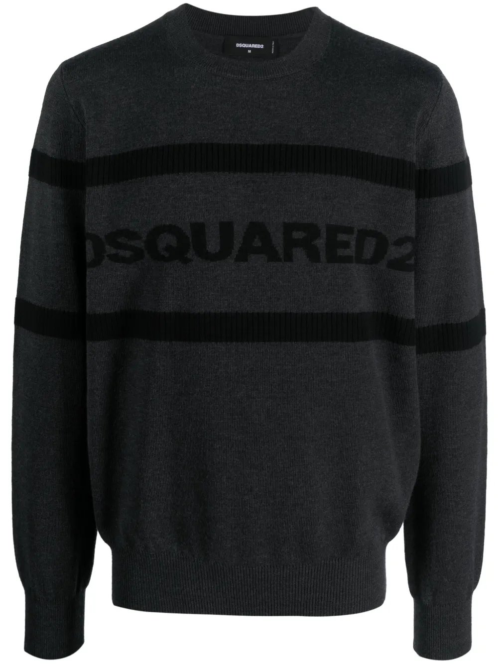 

Шерстяной джемпер с логотипом DSQUARED2, серый