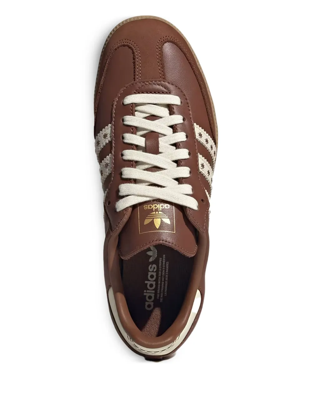 Кроссовки Sambas OG с вышивкой Adidas, коричневый — фото 3