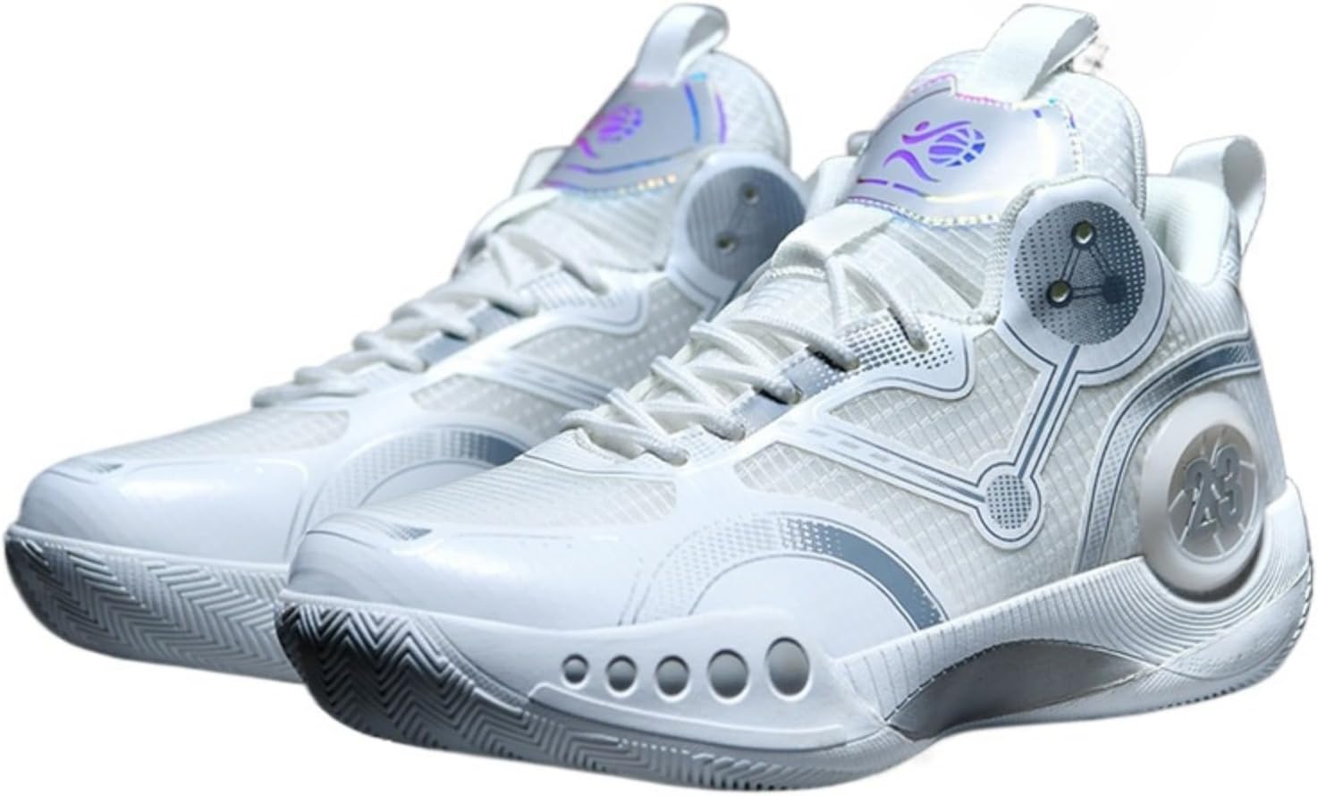 

Мужские баскетбольные кроссовки низкого профиля, нескользящие, для улицы с амортизацией, дышащие легкие спортивные обуви для игровых площадок внутри и снаружи Azttoztto, белый