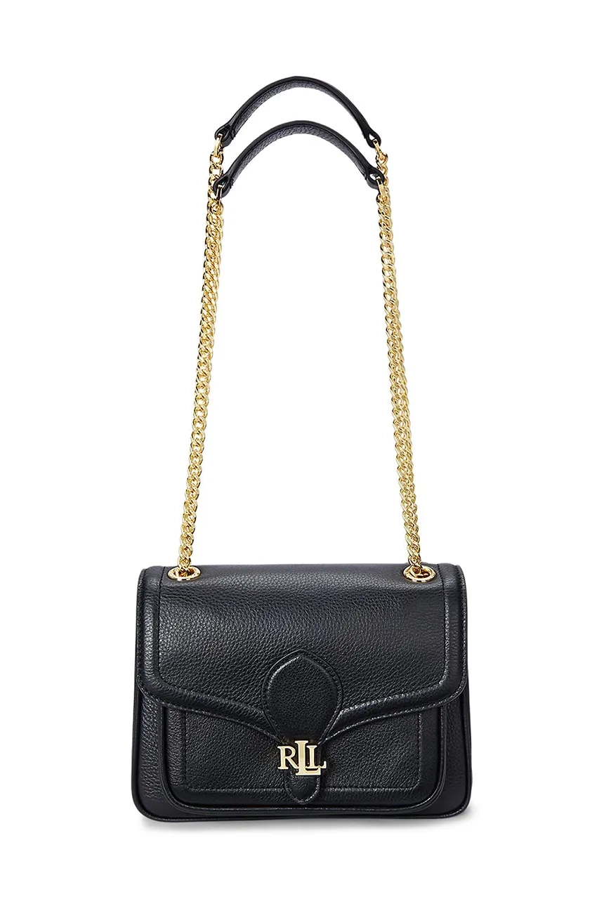 

Кожаная сумочка Lauren Ralph Lauren, черный