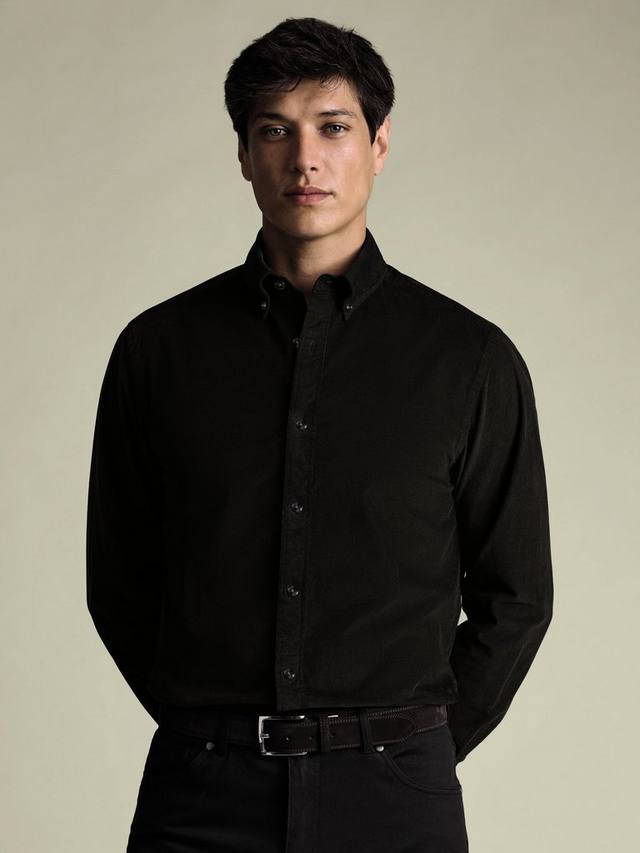 

Облегающая рубашка из вельвета Charles Tyrwhitt, Forest Green