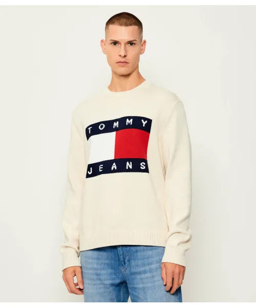 

Свитер Regular fit Tommy Jeans, белый